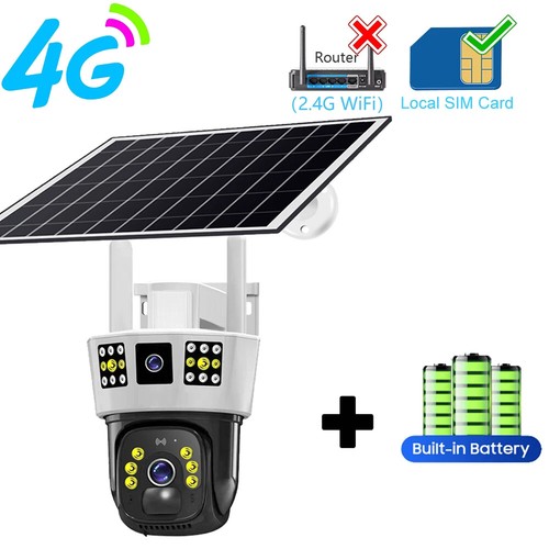6K Solar Kamera Außen Wasserdicht IP CCTV Kamera 4G SIM Karte Smart Home Sicherheit - Bild 32 von 32