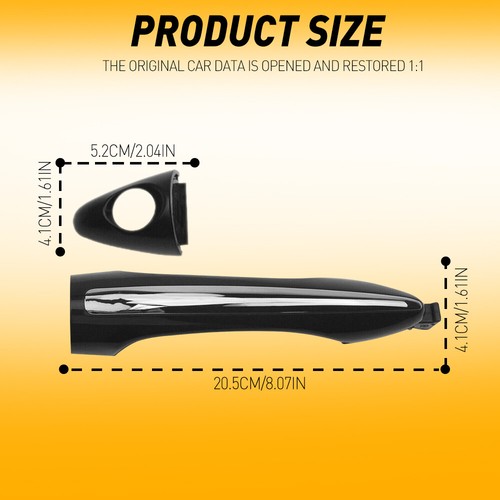 For Kia Forte K3 2014-2018 ABS Black Side Door Smart Handle Cover Trim 4pcs - Picture 2 of 10