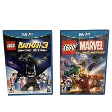 Nintendo Wii U Lego Batman 3 Beyond Gotham & Lego Marvel Super Heroes Bundle Lot