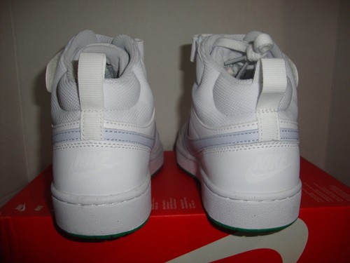 Nuevas Tenis Nike CD7782-115 Court Borough Mid 2 (GS) Talla 6.5Y Blanco Gris Verde - Imagen 9 de 15