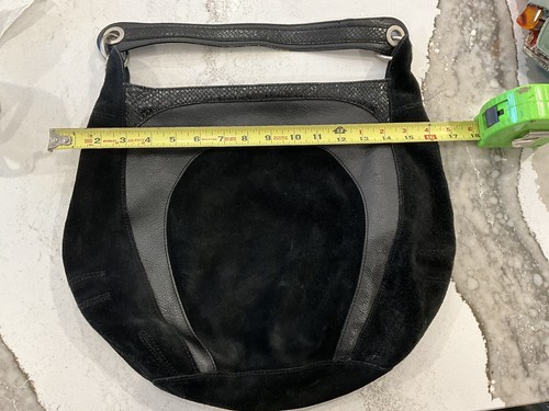 Banana Republic Suede And Leather Hobo Handbag 2005 Vintage - Picture 4 of 11