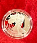 2005-W AMERICAN EAGLE 1 OZ PURE 99.9% SILVER LIBERTY PROOF $1,COA/OGP/PRISTINE !