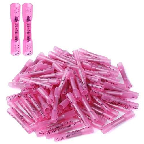 500Pcs Waterproof Heat Shrink Wire Connectors Blue 14-16AWG Butt Seal Terminals - Picture 14 of 25