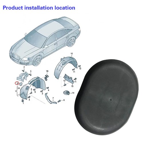Rubber Car Front Wheel Arch Shell Cover For Audi A6 C6 2005-2011 4F0809967B - Bild 4 von 10