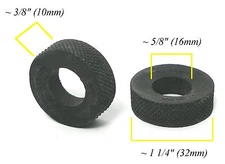 1pr 1960s TRADESHIP 1/24 1/32 Slot Car DIAMOND TREADED SLICK WIDE TIRES AL-5 2pc