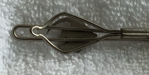 Hawaii Moorish Idol Fish Tie Clip Clasp Silver Tone - Picture 3 of 3