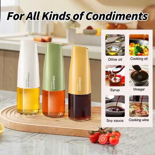 Auto Flip Olive Oil Dispenser Bottle for Kitchen – 500ml /17oz Beautiful Cook... - Picture 4 of 7