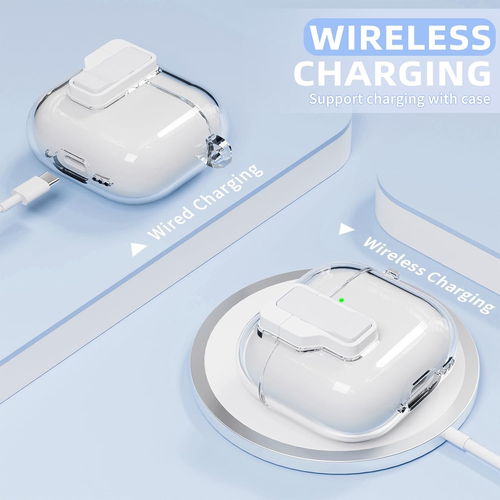 Safety Lock for Airpods 4 Case, Clear for Apple Airpods 4 Case 2024 USB-C, for A - Picture 5 of 12