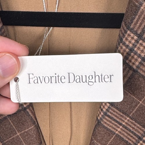 Favorite Daughter Jacket Womens M Brown Chocolate Plaid The City Blazer $348 - Picture 6 of 16