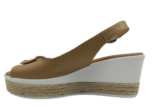 Sandali da donna Nero Giardini E307715D scarpe zeppa corda casual comode pelle - Foto 10 di 13