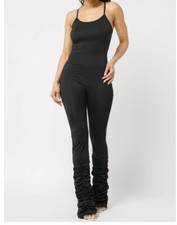 Scrunched Leg Criss Cross Back Jumpsuit