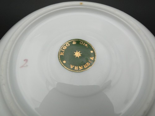 Coperta porcellana Rigo & Cie VENEZIA Italia antica rappresentazione doratura donna - Foto 10 di 19