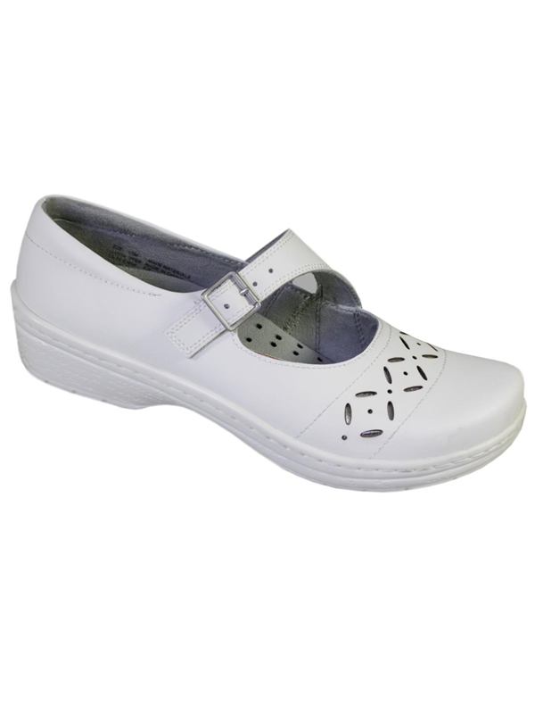 Klogs Damenschuhe Leder Schuhes Madrid WEISS & Silver 9 M Klogs Damenschuhe Leder Schuhes Madrid WEISS & Silver 9 M