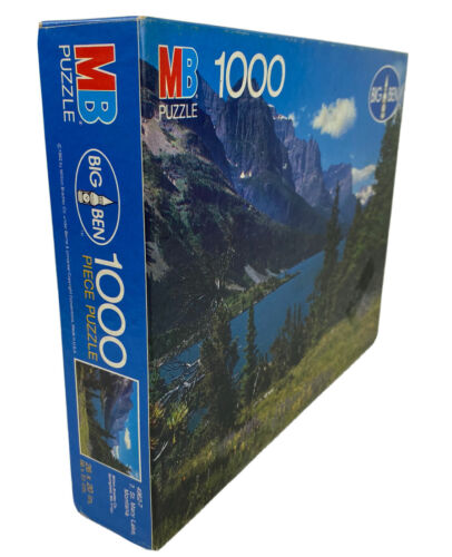 Vintage Jigsaw Puzzle St Mary Lake Montana Milton Bradley 1982 Mountain Scene - Picture 2 of 8