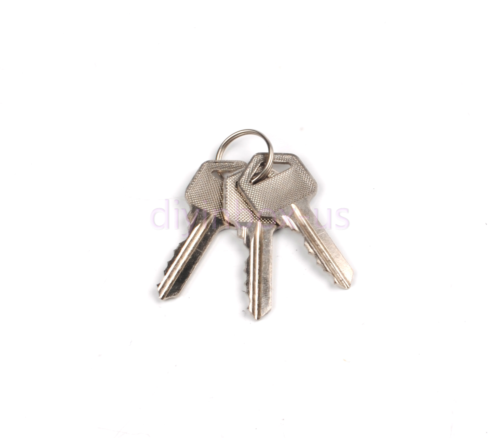 Silver Cylinder Deadbolt Door Lock Security Home Entry Handle Set with 3 keys - Picture 8 of 12