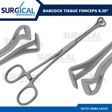 Babcock Tissue Intestinal Forceps 6.25" with 9mm jaws Veterinary German Grade