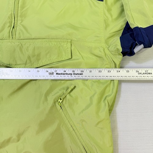 Vintage Gap Anorak Jacket Mens Small Green/Blue Pullover Hooded Insulated - Picture 12 of 17