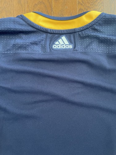 New Men Size 52 XXL Buffalo Sabres adidas NHL Blue Authentic Fight Strap Jersey - Picture 6 of 6
