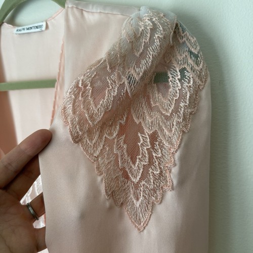 Ralph Montenero Vintage Pink Peignoir Set Maxi Slip Nightgown and Robe S - Picture 4 of 20