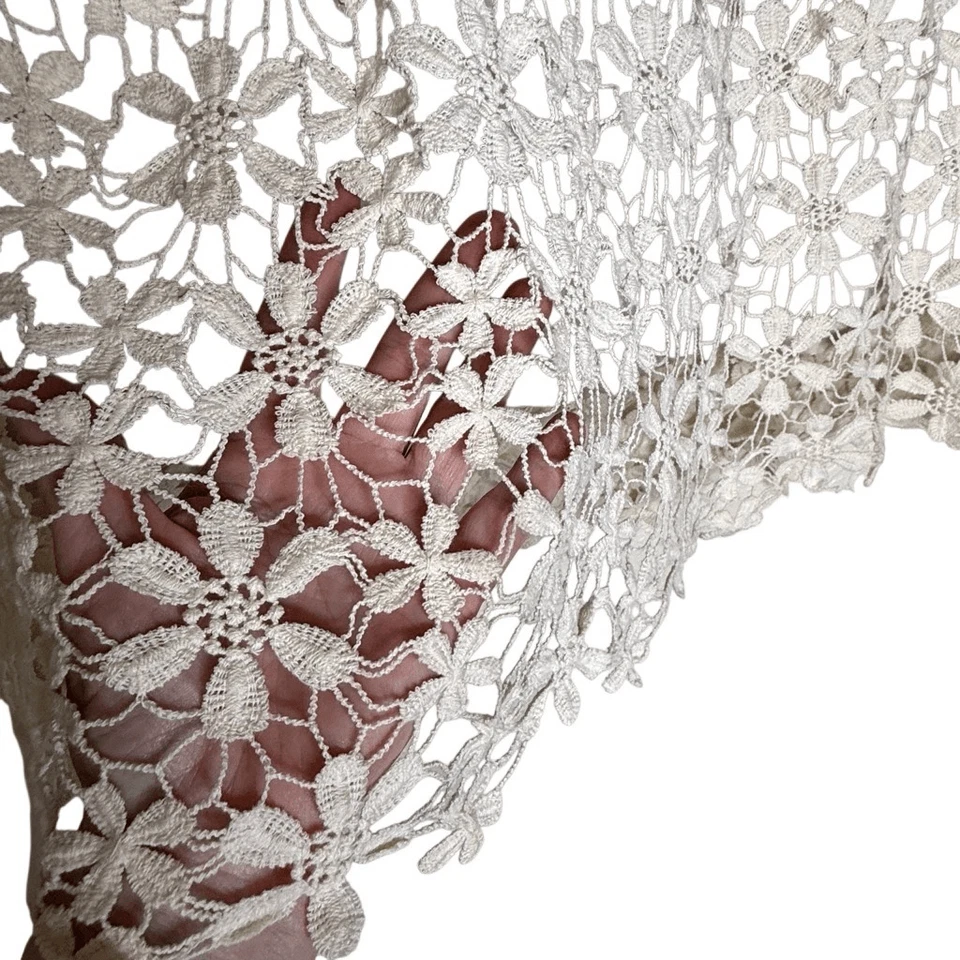 Falda Nick & Mo Marfil Crochet Encaje Talla 8 Cottagecore Foto 2 de 4