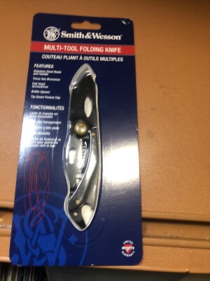 Smith &Wesson Multi Tool 5.5 In Stainless Steel Folding Knife s4