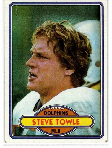 Steve Towle 1980 Topps Miami Dolphins LP x1 - NFL Football Trading Card - Picture 1 of 1