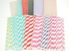 Heavy Duty Drinking Straws Crafts Designer Color Polka Dots Stripes Gold Silver