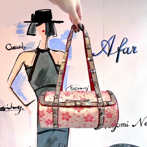 Auth Louis Vuitton Satin Monogram Takashi Murakami Cherry Blossom Papillon 22 - Picture 1 of 11