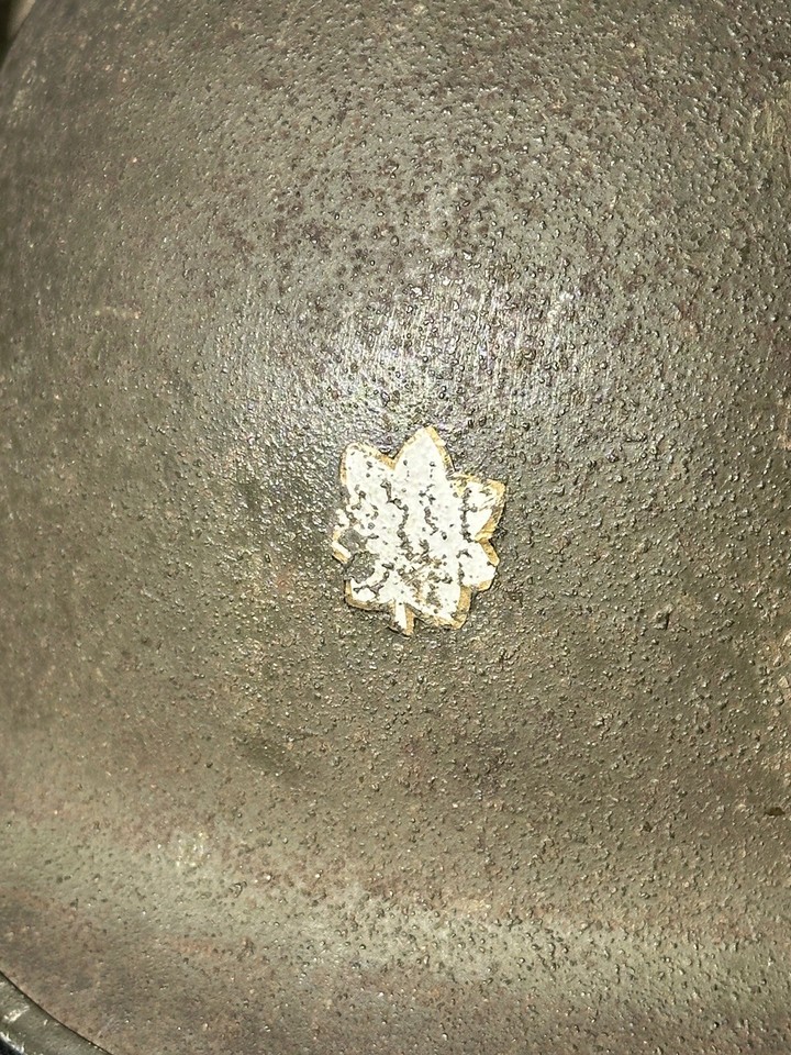 WW2 FIXED BALE LT. COLONEL HELMET SHELL WITH CHINSTRAP MOD - High End ...