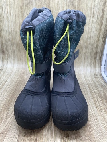 Columbia Powderbug Black Snow Boots Youth Size 6 Preowned BY1327-053 - Picture 3 of 11