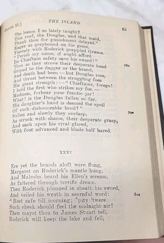 Antique 1900 Lady of the Lake by Sir Walter Scott Pocket Classic Linen Hardcover - Picture 14 of 15