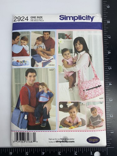 Simplicity Sewing Pattern 2924 His and Hers' Diaper Bags and Accessories UNCUT - Picture 9 of 10