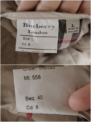 Women's Burberry London Beige Quilted Jacket Size L Nova Check - Picture 7 of 15