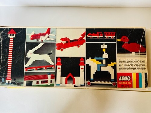 Lego 1966 Building toy block box set Vtg 375 antique 20X8 pack display tray RARE - Picture 5 of 7