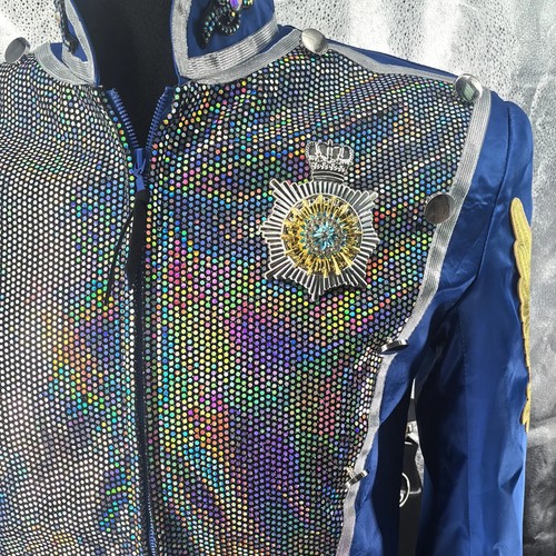 Rare Michael Jackson Bule Man's Jacket Blood On The Dance Floor for Impersonator - Picture 7 of 13
