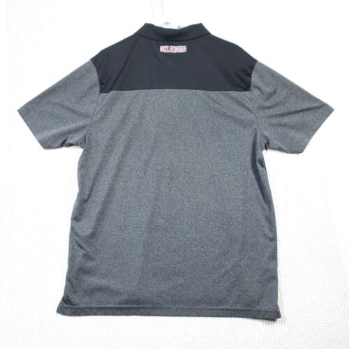OKLAHOMA UNIVERSITY OU SOONERS POLO GOLF COLOSSEUM SHIRT Mens XL Black/Gray - Picture 3 of 8