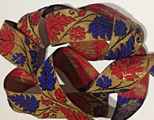 JASDEE Vintage Jacquard BorderTrim Ribbon 1-1/2" Inch EmbrioderyWork Style A1223 - Picture 2 of 5