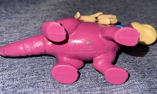 1992 Flintstones PVC Figur Bam Bam + Pebbles Riding Dino DAKIN Amblin - Bild 6 von 6