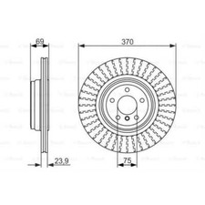 BOSCH 2x Bremsscheibe hinten 370 belüftet für BMW 7er F01 F02 F03 F04
