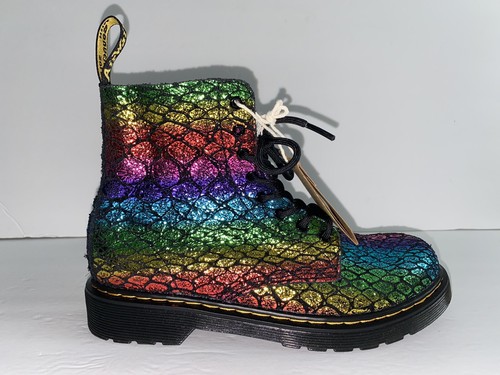Croc Metallic Leather Boots Rainbow 