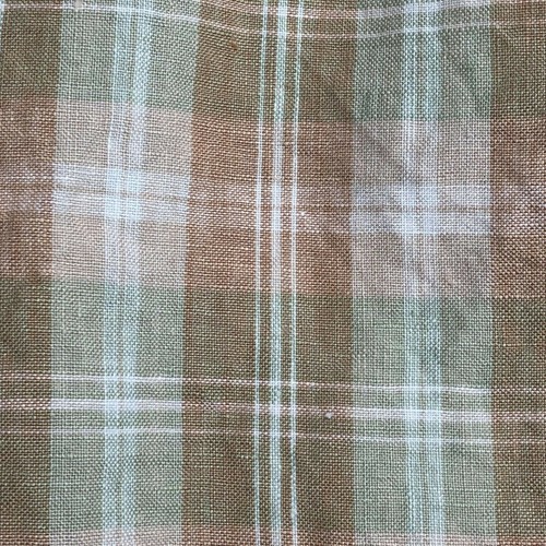 Inserch Button Up Shirt Men's Large L Linen Plaid Short Sleeves Casual Summer - Picture 9 of 9