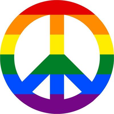 Aufkleber Auto Motorrad Deko Peace Love Hippie Arc En Ciel