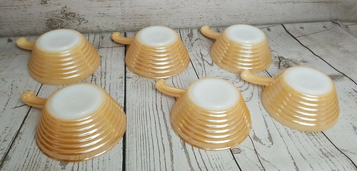 Vintage Fire King Glaswaren Suppe Müsli Chili Pfirsich Glanz 6 Stück TOP🤞 - Bild 6 von 11