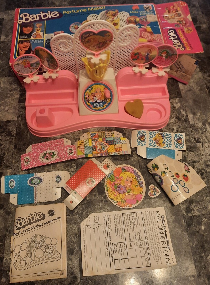 Vintage 1978 Barbie Perfume Maker Set with Box Mattel Incomplete