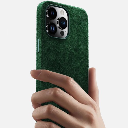 Real Suede Leather Magsafe Case for iPhone 15 16 Pro Max Matte Armor Back Cover - Picture 13 of 30