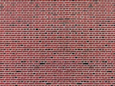 Vollmer 46042 Ho Scale Cardboard: Red Brick Wall - Measurements 250 x 125 mm