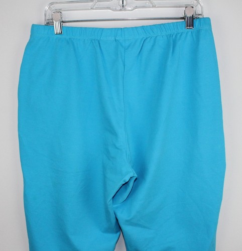 RUBY RD. Women's Blue Pull-on Hi-rise Capri Pants Size PL Stretch Cotton - Picture 4 of 7