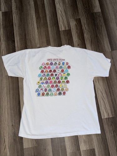 Vintage Santa Anita Derby T-Shirt White Large 21x27 - Picture 4 of 7
