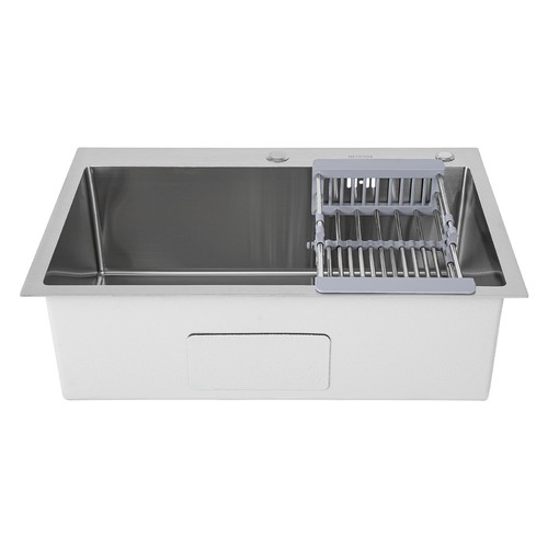 304 Stainless Steel Waterfall Kitchen Sink Large Single Slot Integrated Digital - Picture 13 of 20