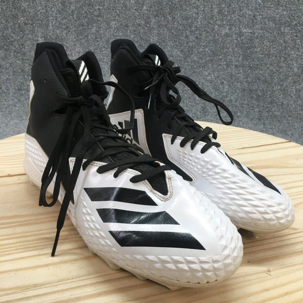 Adidas Shoes‎ Mens 12 Freak Football Cleats Sneakers Black White Lace Up Low adidas Adizero Electric.1 Football Cleat - Men main image 2